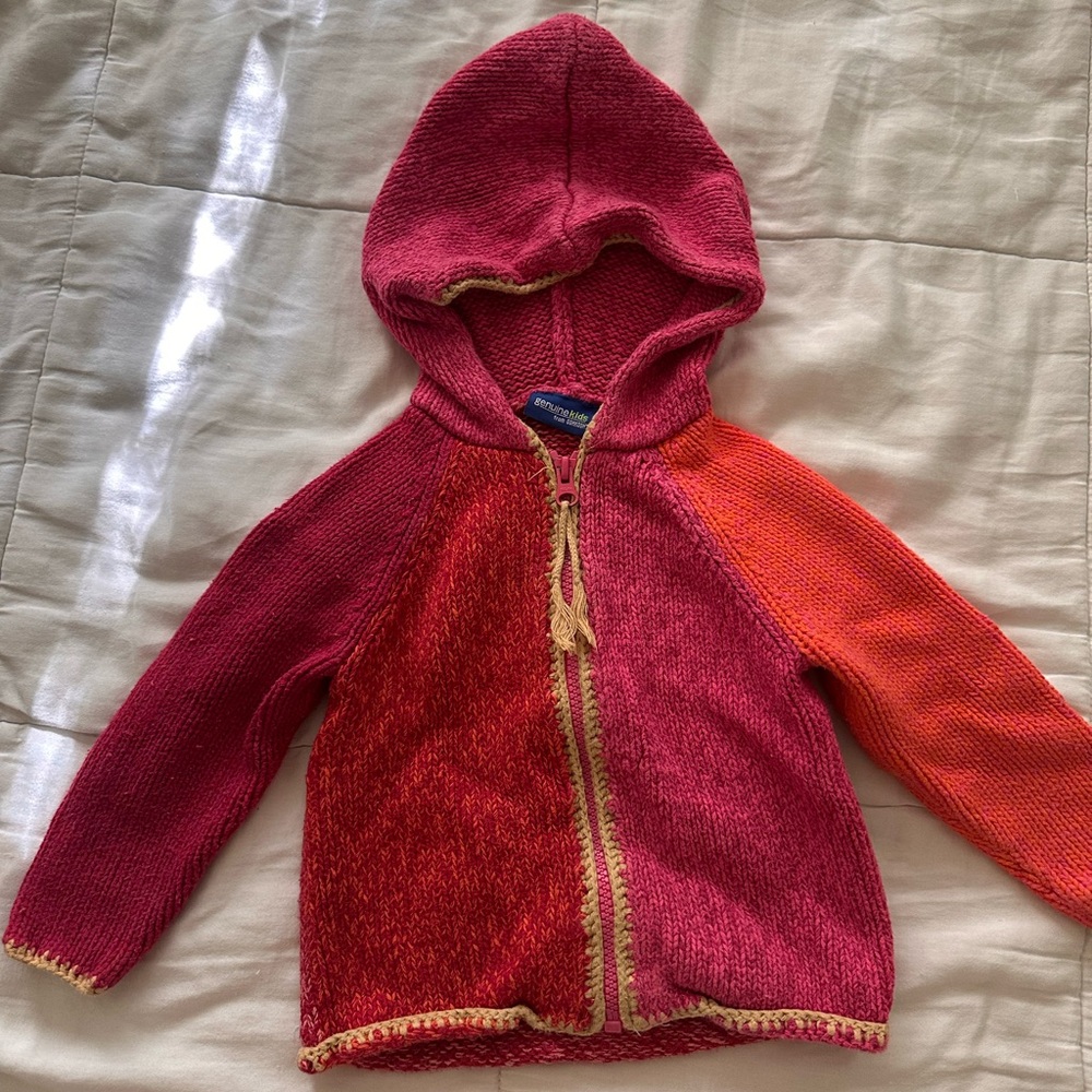 OshKosh B'gosh Pink and Orange Knit Hoodie